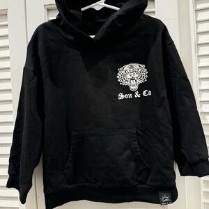 Black Hoodie with Tiger Graphic